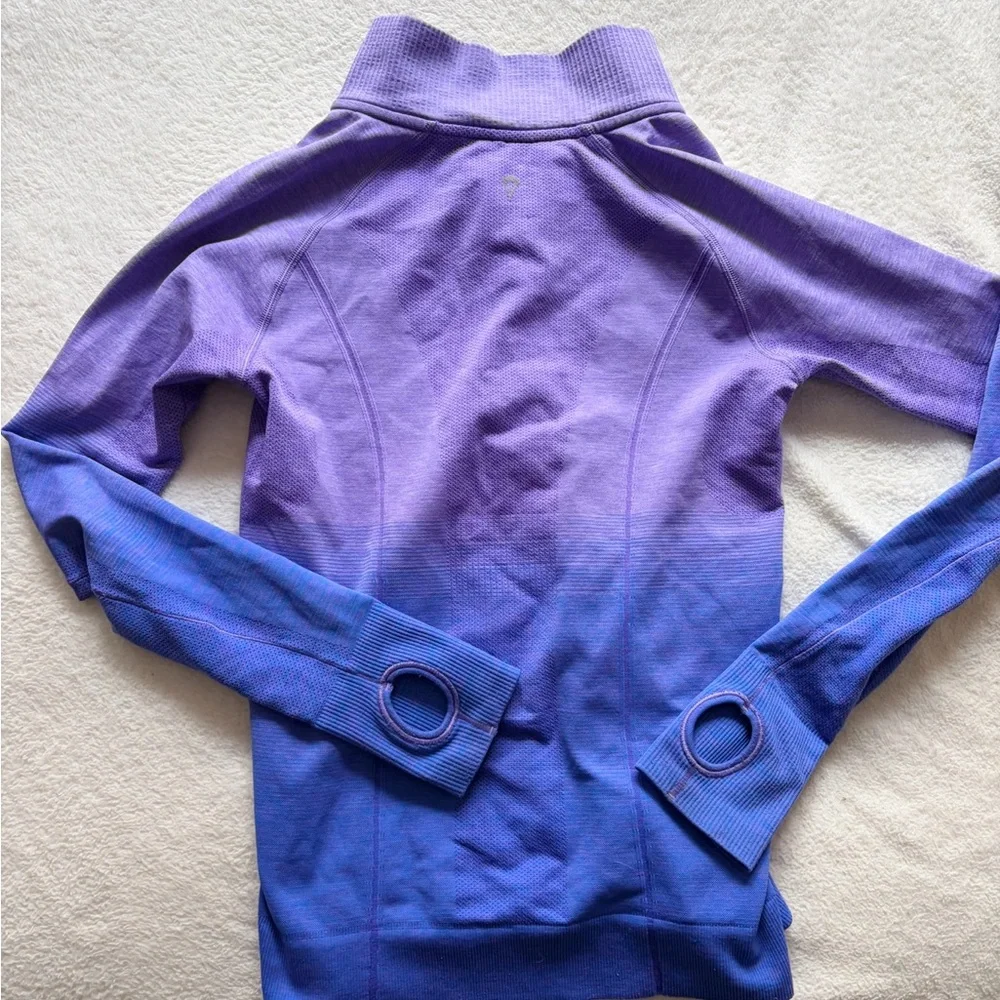 Ivivva by Lululemon Ombre 1/4 Zip Pullover Purple Blue The Fastest Size 12